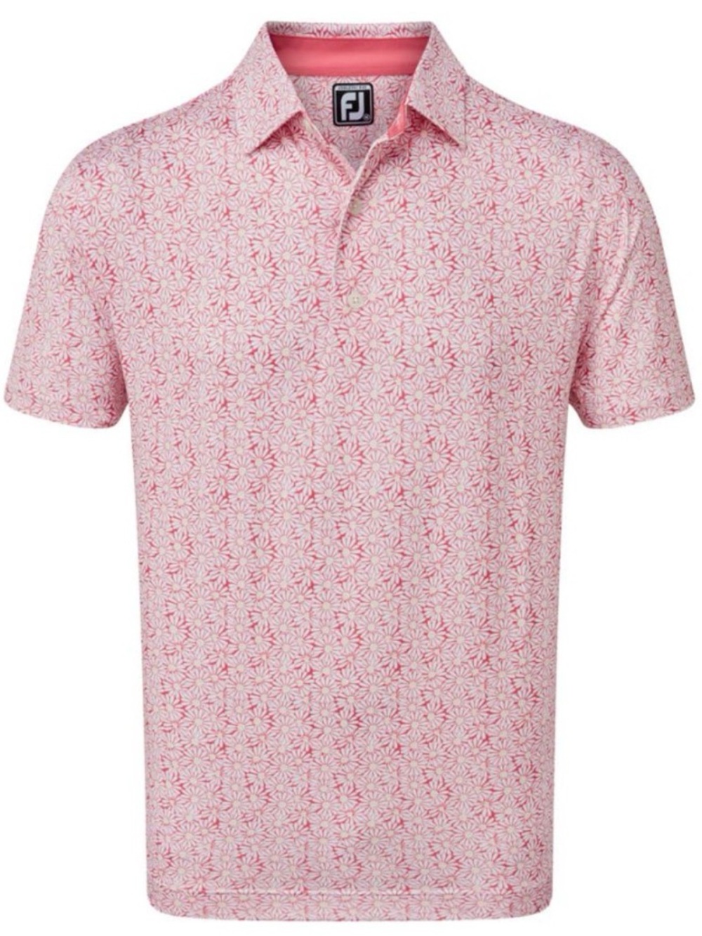 FootJoy Lisle Daisy Print Golf Polo Shirt